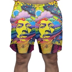 Psychedelic Rock Jimi Hendrix Men s Shorts