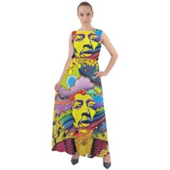 Psychedelic Rock Jimi Hendrix Chiffon Mesh Boho Maxi Dress by Jancukart