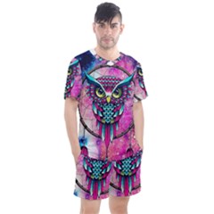 Owl Dreamcatcher Men s Mesh Tee And Shorts Set