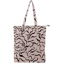 Leaves Plants Poster Drawing Double Zip Up Tote Bag
