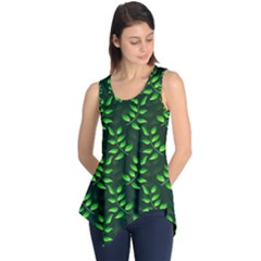 Branches Nature Green Leaves Sheet Sleeveless Tunic