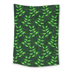 Branches Nature Green Leaves Sheet Medium Tapestry