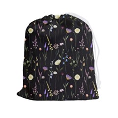 Flowers Floral Pattern Floral Print Drawstring Pouch (2xl)