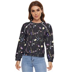 Flowers Floral Pattern Floral Print Women s Long Sleeve Raglan Tee