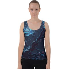 Ai Generated Cherry Blossom Blossoms Art Velvet Tank Top