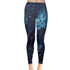 Ai Generated Cherry Blossom Blossoms Art Inside Out Leggings by Ravend