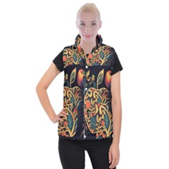 Ai Generated Apple Foliage Women s Button Up Vest