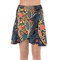 Ai Generated Apple Foliage Wrap Front Skirt by Ravend