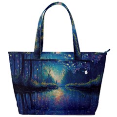 Oil Painting Night Scenery Fantasy Back Pocket Shoulder Bag 