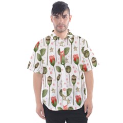 Poppies Red Poppies Red Flowers Men s Short Sleeve Shirt