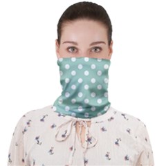 Light Blue And White Polka Dots Face Covering Bandana (adult) by GardenOfOphir