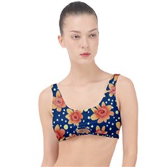 Flowers And Polka Dots Watercolor The Little Details Bikini Top by GardenOfOphir