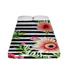 Blooming Watercolor Flowers Fitted Sheet (full/ Double Size) by GardenOfOphir