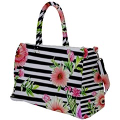 Blooming Watercolor Flowers Duffel Travel Bag