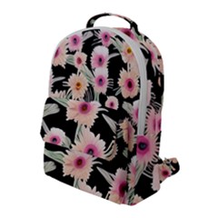 Watercolor Vintage Retro Floral Flap Pocket Backpack (large) by GardenOfOphir