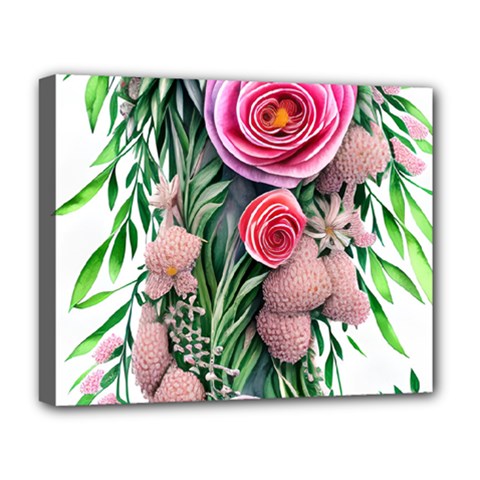 Brilliant Blushing Blossoms Deluxe Canvas 20  X 16  (stretched) by GardenOfOphir