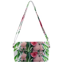 Brilliant Blushing Blossoms Removable Strap Clutch Bag by GardenOfOphir