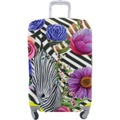 Bountiful Watercolor Flowers Luggage Cover (large) by GardenOfOphir