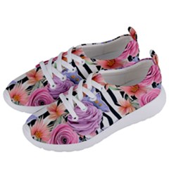 Delightful watercolor flowers and foliage Women s Lightweight Sports Shoes