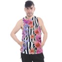 Delightful watercolor flowers and foliage Men s Sleeveless Hoodie View1