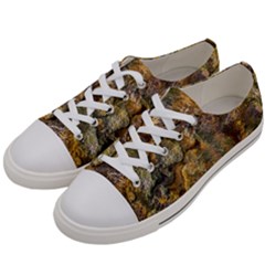 Rusty Orange Abstract Surface Men s Low Top Canvas Sneakers by dflcprintsclothing