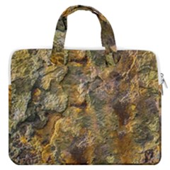Rusty Orange Abstract Surface Macbook Pro 13  Double Pocket Laptop Bag by dflcprintsclothing