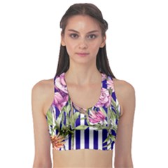 Classy And Chic Watercolor Flowers Sports Bra by GardenOfOphir