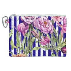 Classy And Chic Watercolor Flowers Canvas Cosmetic Bag (xl) by GardenOfOphir
