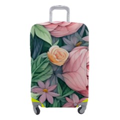 Darling And Dazzling Watercolor Flowers Luggage Cover (small) by GardenOfOphir