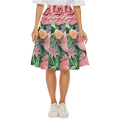 Darling And Dazzling Watercolor Flowers Classic Short Skirt by GardenOfOphir