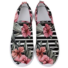 Country-chic Watercolor Flowers Men s Slip On Sneakers by GardenOfOphir