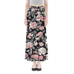 Choice Watercolor Flowers Full Length Maxi Skirt by GardenOfOphir