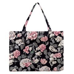 Choice Watercolor Flowers Zipper Medium Tote Bag by GardenOfOphir