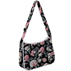 Choice Watercolor Flowers Zip Up Shoulder Bag by GardenOfOphir