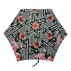 Classic Watercolor Flowers Mini Folding Umbrellas by GardenOfOphir