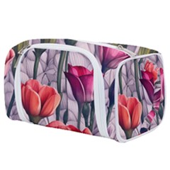 Color-infused Watercolor Flowers Toiletries Pouch by GardenOfOphir