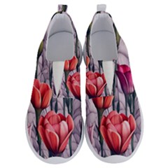 Color-infused Watercolor Flowers No Lace Lightweight Shoes by GardenOfOphir