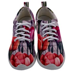 Color-infused Watercolor Flowers Mens Athletic Shoes by GardenOfOphir
