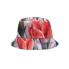 Color-infused Watercolor Flowers Bucket Hat (kids) by GardenOfOphir