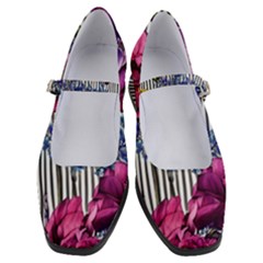 Dazzling Watercolor Flowers Women s Mary Jane Shoes by GardenOfOphir