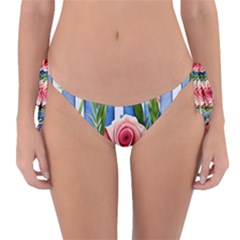 Chic Watercolor Flowers Reversible Bikini Bottoms by GardenOfOphir