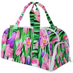 Combined Watercolor Flowers Burner Gym Duffel Bag by GardenOfOphir