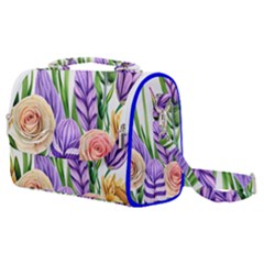 Classy Watercolor Flowers Satchel Shoulder Bag by GardenOfOphir