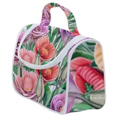 Captivating Watercolor Flowers Satchel Handbag by GardenOfOphir