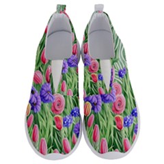 Exquisite Watercolor Flowers No Lace Lightweight Shoes by GardenOfOphir