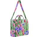 Exquisite watercolor flowers Square Shoulder Tote Bag View2