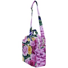 Cherished Watercolor Flowers Crossbody Day Bag by GardenOfOphir