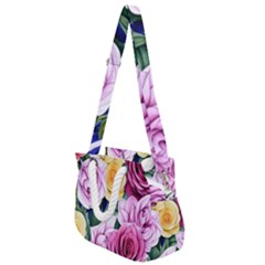 Cherished Watercolor Flowers Rope Handles Shoulder Strap Bag by GardenOfOphir