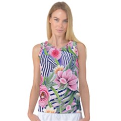 Luxurious Watercolor Flowers Women s Basketball Tank Top by GardenOfOphir