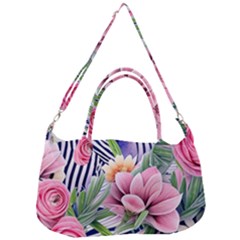 Luxurious Watercolor Flowers Removal Strap Handbag by GardenOfOphir